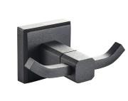 Гачок для ванної кімнати Аквародос Leonardo подвійний чорний матовий АР000040564