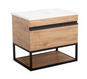 Тумба під раковину Аквародос Loft-Iron із стільницею 65 см ДСП/МДФ севілья АР000051871