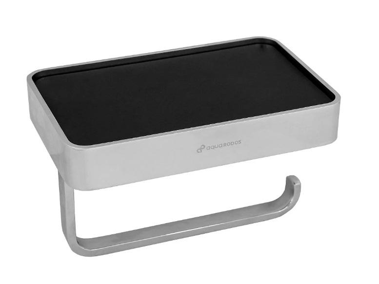 Тримач для туалетного паперу Аквародос Leonardo з поличкою для телефону хром АР000040549