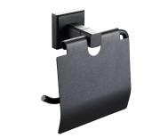 Тримач для туалетного паперу Аквародос Leonardo із кришкою чорний матовий АР000040571