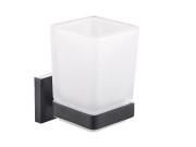 Стакан для зубных щеток Аквародос Leonardo с держателем черный матовый АР000040570