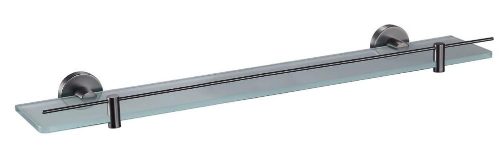 Полиця для ванної кімнати Аквародос Gloria 60 см скло gun metal АР000105354