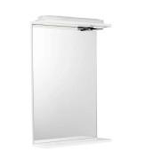 Зеркало для ванной комнаты Аквародос Уно 50х74 см с подсветкой ДСП/МДФ белый глянец АР000084263