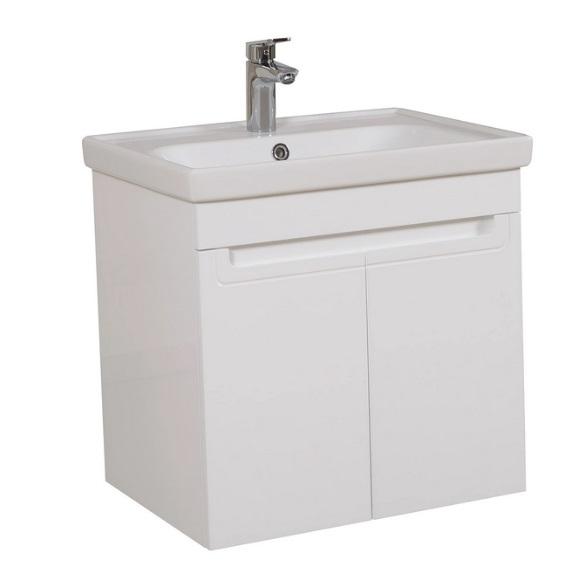 Тумба подвесная Аквародос Omega 60 см с раковиной Frame ДСП/МДФ белый АР000040332