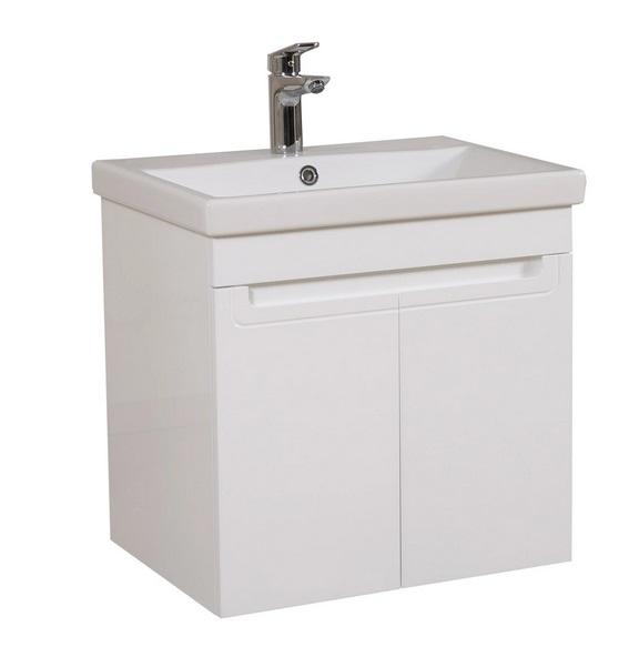 Тумба подвесная Аквародос Omega 60 см с раковиной Elite ДСП/МДФ белый АР000040343