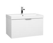 Тумба подвесная Аквародос Fabio 80 см с раковиной Fabio ДСП/МДФ белый мат АР000127307