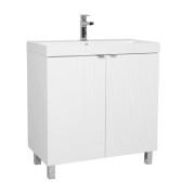 Тумба напольная Аквародос Fabio 80 см с раковиной Fabio ДСП/МДФ белый мат АР000127312