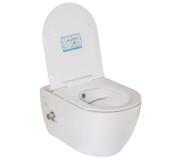 Унитаз-биде подвесной Аквародос City 37х52,5 см безободковый с сиденьем Bella Soft-Close и смесителем фарфор белый АР000040664