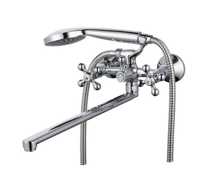 Смеситель для ванной Аквародос Ideal с душевым гарнитуром хром АР000040418
