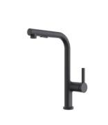 Смеситель для кухни Аквародос Rimini однорычажный с вытяжным изливом черный матовый АР000084871