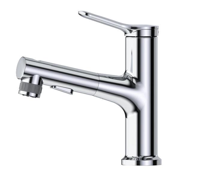 Смеситель для раковины Аквародос Granada однорычажный с выдвижным душем хром АР000110522