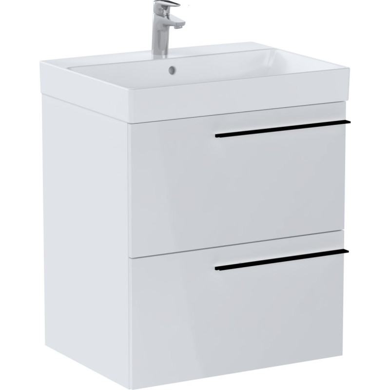 Тумба с раковиной Roca Ella 60x46 см ДСП белый глянец A851910806