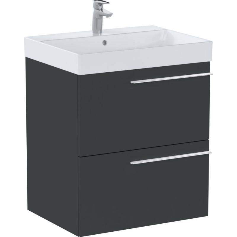 Тумба с раковиной Roca Ella 60x46 см ДСП оникс матовый A851910531