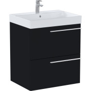 Тумба с раковиной Roca Ella 60x46 см ДСП черный матовый A851910532
