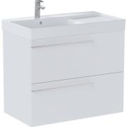 Тумба с раковиной Roca Ella 80x46 см чаша слева ДСП белый матовый A851912529