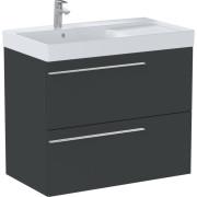 Тумба с раковиной Roca Ella 80x46 см чаша слева ДСП оникс матовый A851912531