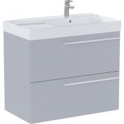 Тумба с раковиной Roca Ella 80x46 см чаша справа ДСП жемчужный матовый A851913530