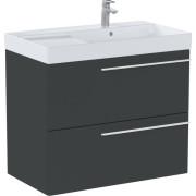 Тумба с раковиной Roca Ella 80x46 см чаша справа ДСП оникс матовый A851913531