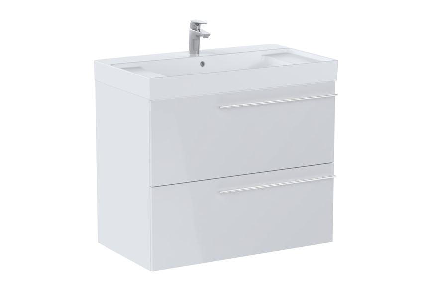 Тумба с раковиной Roca Ella 80x46 см ДСП белый матовый A851911529