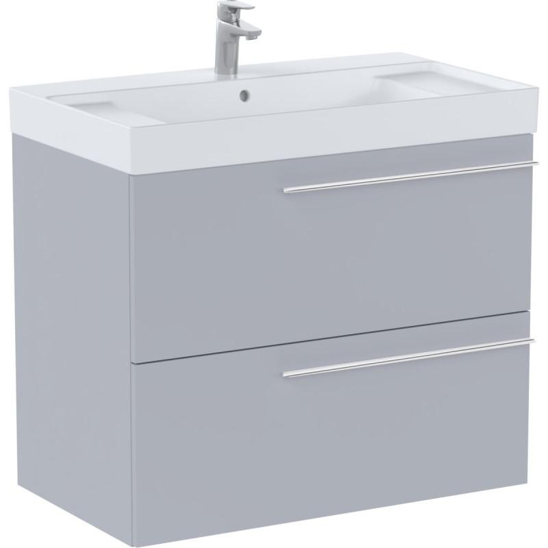 Тумба с раковиной Roca Ella 80x46 см ДСП жемчужный матовый A851911530