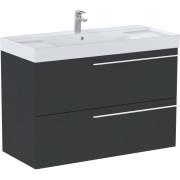Тумба с раковиной Roca Ella 100x46 см ДСП оникс матовый A851914531