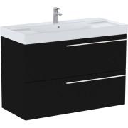 Тумба с раковиной Roca Ella 100x46 см ДСП черный матовый A851914532