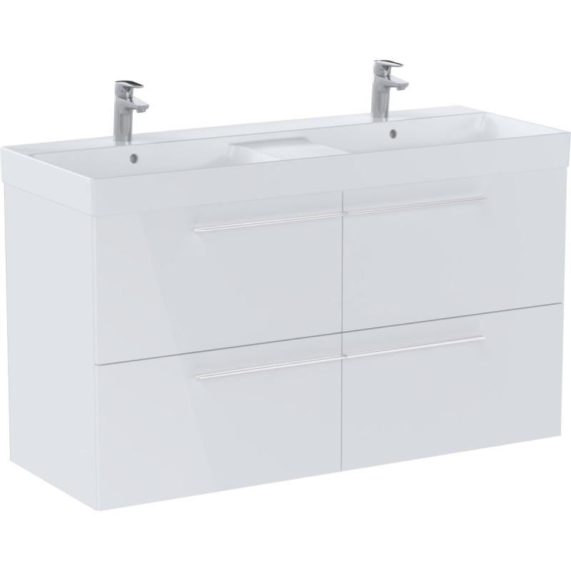Тумба с двойной раковиной Roca Ella 120x46 см ДСП белый глянец A851915806