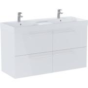 Тумба с двойной раковиной Roca Ella 120x46 см ДСП белый глянец A851915806