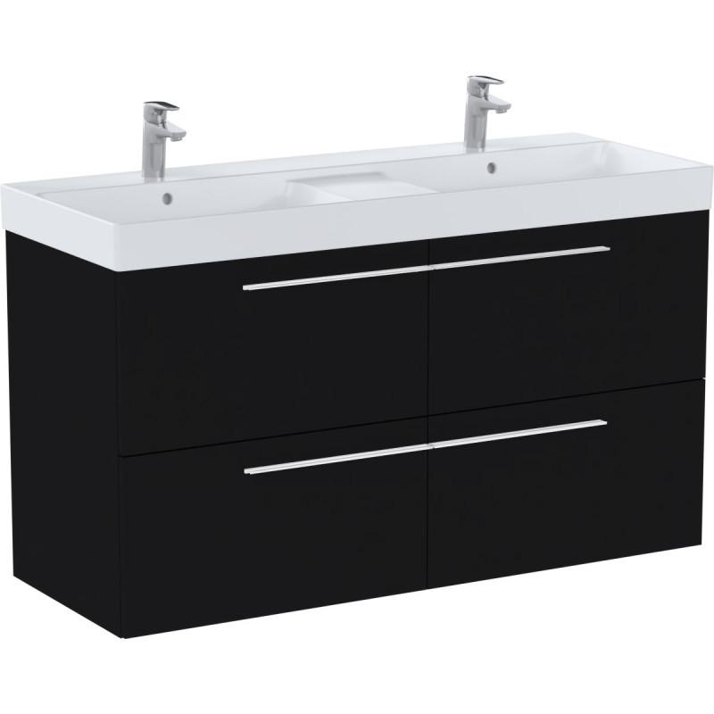 Тумба с раковиной Roca Ella 120x46 см ДСП черный матовый A851915532