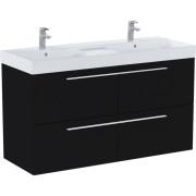 Тумба с раковиной Roca Ella 120x46 см ДСП черный матовый A851915532