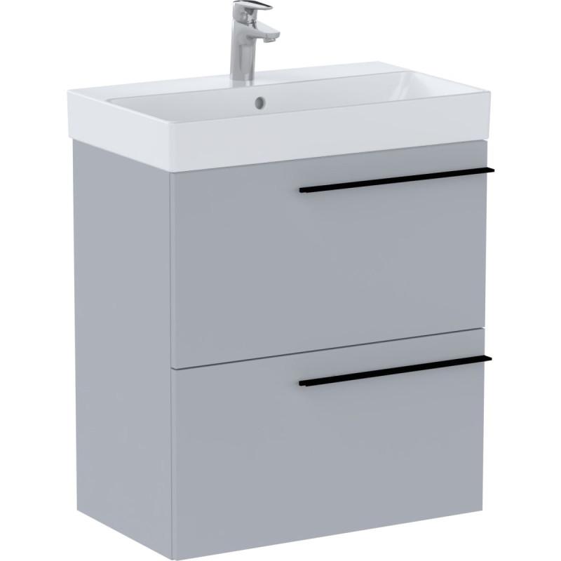 Тумба с раковиной Roca Ella 60x36 см ДСП жемчужный матовый A851916530