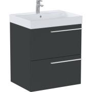 Тумба с раковиной Roca Ella 60x46 см ДСП оникс матовый A851910531