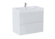 Тумба с раковиной Roca Ella 80x46 см ДСП белый глянец A851911806