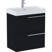 Тумба с раковиной Roca Ella 60x36 см ДСП черный матовый A851916532