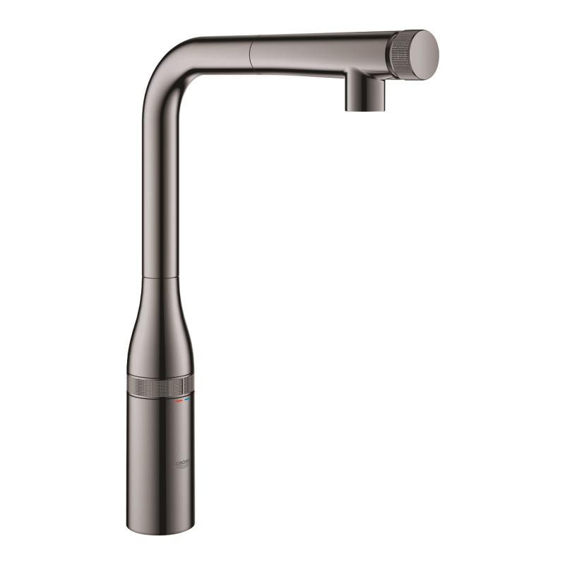 Смеситель для кухни Grohe Essence SmartControl с выдвижной лейкой графит темный 31615A00
