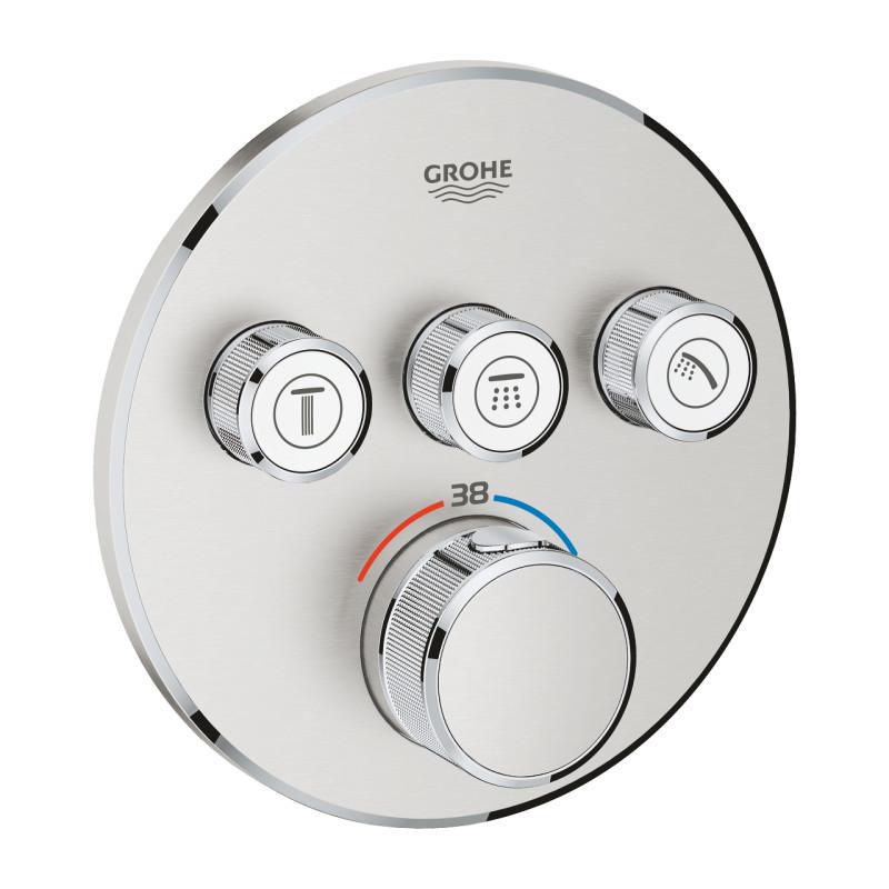 Термостат для душу прихованого монтажу Grohe Grohtherm SmartControl суперсталь 29121DC0