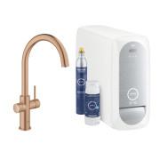 Змішувач для кухні Grohe Blue Home з функцією очищення води зі стартовим комплектом теплий захід сонця 31455DL1