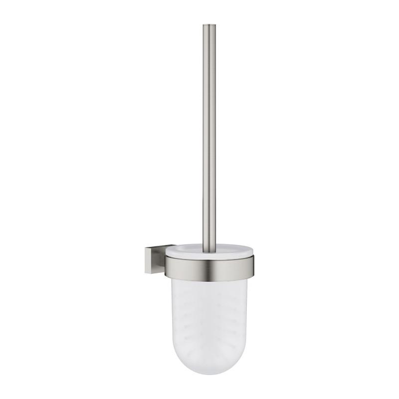 Єршик для унітазу Grohe Essentials Cube з тримачем метал/скло суперсталь 40513DC1