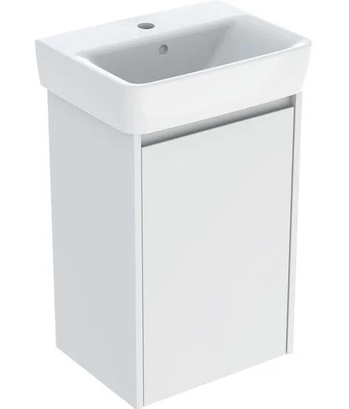 Тумба с раковиной Geberit Selnova Square 45х34 см ДСП белый глянцевый 504.131.01.1