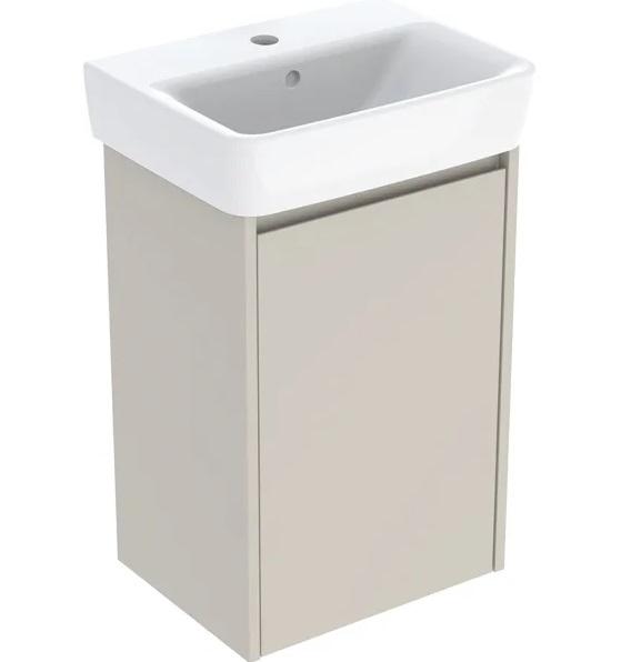 Тумба с раковиной Geberit Selnova Square 45х34 см ДСП песочно-серый матовый 504.131.DB.1