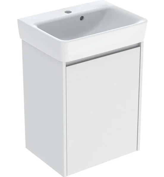 Тумба с раковиной Geberit Selnova Square 50х38 см ДСП белый глянцевый 504.132.01.1