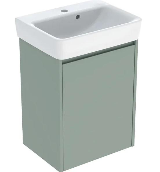 Тумба с раковиной Geberit Selnova Square 50х38 см ДСП зеленый шалфей матовый 504.132.IK.1