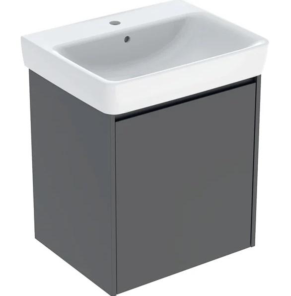 Тумба с раковиной Geberit Selnova Square 60х48 см ДСП лава матовая 504.134.JK.1
