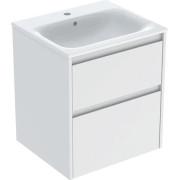 Тумба з раковиною Geberit Selnova Square slim rim 55х48 см ДСП білий глянцевий 504.137.01.1