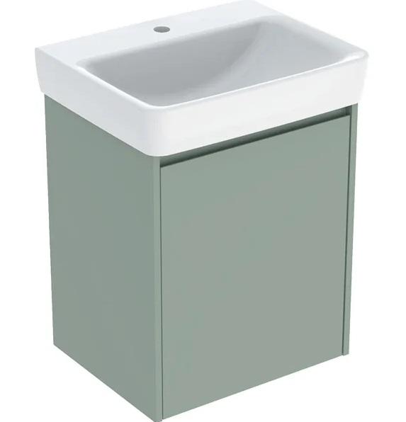 Тумба з раковиною Geberit Selnova Square 55х44 см ДСП зелена шавлія матова 504.133.IK.1