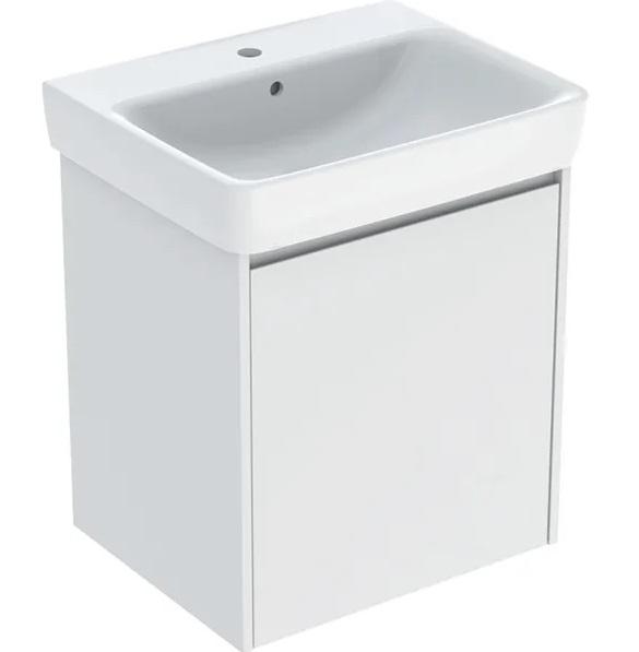 Тумба с раковиной Geberit Selnova Square 60х48 см ДСП белый матовый 504.134.00.1