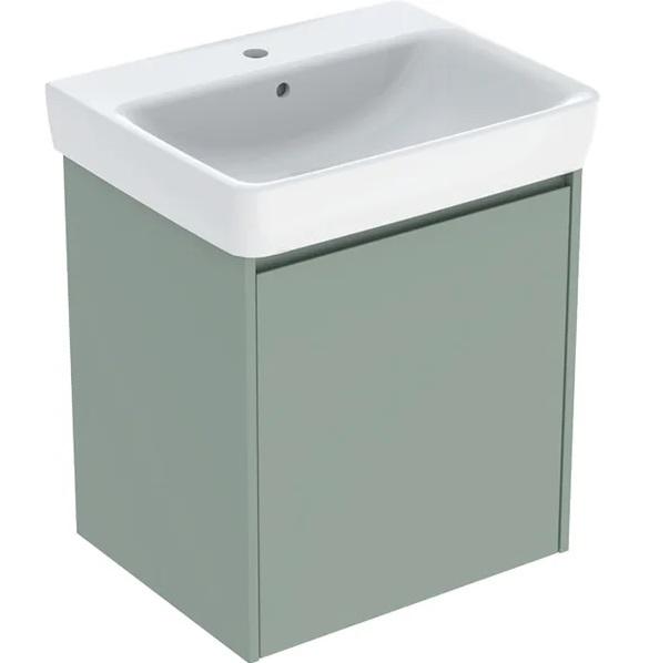 Тумба з раковиною Geberit Selnova Square 60х48 см ДСП зелена шавлія матова 504.134.IK.1