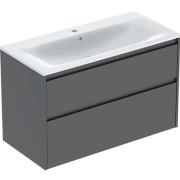 Тумба з раковиною Geberit Selnova Square slim rim 100х48 см ДСП лава матова 504.140.JK.1