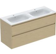 Тумба із раковиною Geberit Selnova Square slim rim 130х48 см ДСП дуб натуральний 504.141.PS.1