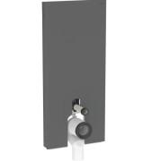 Система инсталляции для напольного унитаза Geberit Monolith Plus 114 см стекло черное матовое/алюминий черный хром 131.233.CD.7